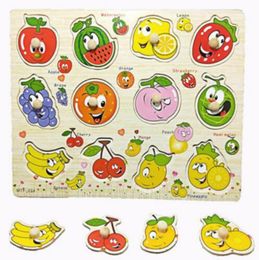 Baby 9060 Montessori Houten 3D Puzzels Boards Peuter Cartoon Dieren Exit Puzzel Jigsaw Game Speelgoed voor Kind Vroeg Leren Educatief Speelgoed