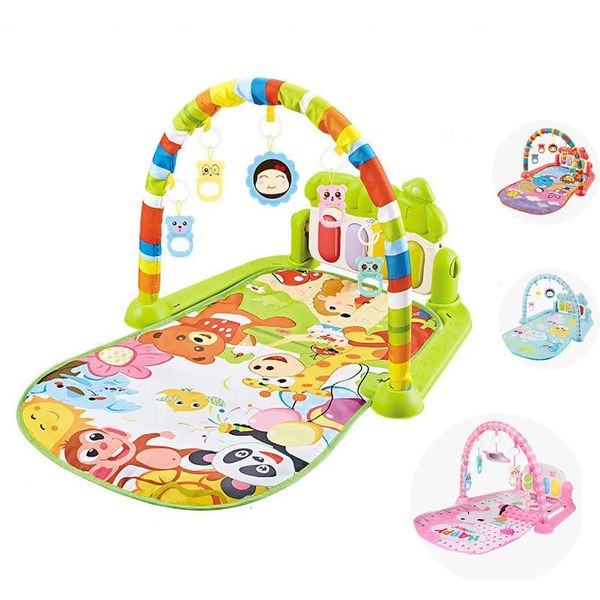 Baby Activity Gym Music Rack Play Mat Kid Rug Puzzle Tapis Piano Clavier Infant Playmat Crawling Game Pad Baby Toy Gift 240423