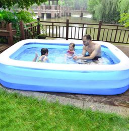 Bébé adultes été piscine gonflable adultes enfants épaissir PVC Rectangle baignoire extérieure pataugeoire intérieure jouet d'eau X6177420