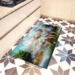 Baby Angel Floor Mat Cherrub Yoga Tapis Grand maison Chambre Chambre Dormitory Carpet Print Butterfly Spirit Decoration