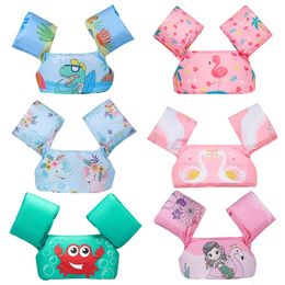 Baby bras anneau de flottabilité Gilet Vemblage de enfants flottants Vie de sécurité Viette 14-25 kg Cartoon Childrens Swim Vestes Puddle Pudle 240426