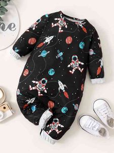 Baby astronaut raket print jumpsuit ze