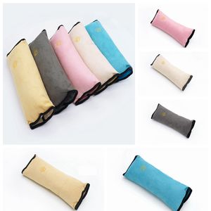 Baby Auto Pillow Car Suede Kids Sleeping Pillows Soft Car Seat Belt Shoulder Pads Cover para niños HHA128