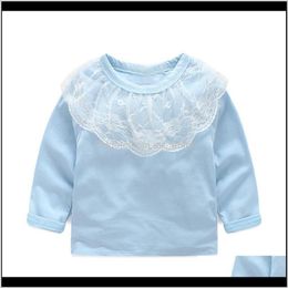 Baby baby kinderen moederschap drop levering 2021 2 sets kinderen kleding herfst modellen meisjes kant thuis service broek pak ronde hals lange slee