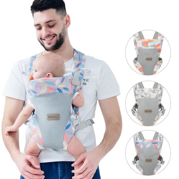 Bolsa de bebé Mochila ergonómica portátil nacida para niños pequeños Soporte delantero y trasero Canguro Wrap Sling Accesorios para bebés 231229