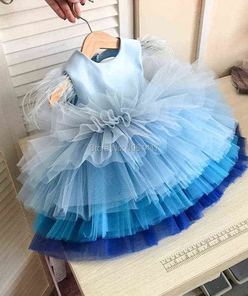 Robe de baptême bébé dentelle robe de princesse été infantile 1 an robe d'anniversaire robe de fête de noël nouveau-né fille vêtements G1129