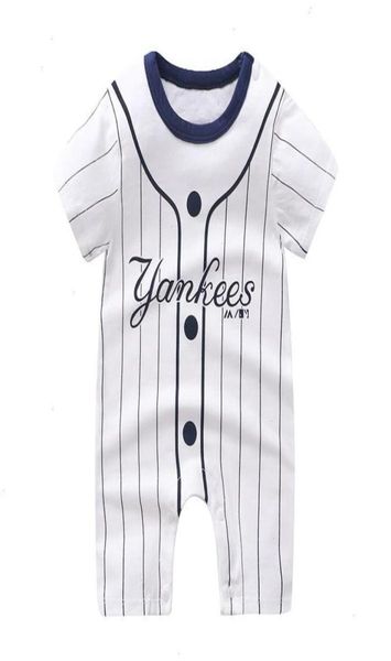 Body de Baseball pour bébé, barboteuse d'été, vêtements pour petites filles, combinaison pour garçons de 01 ans, vêtements 4289831