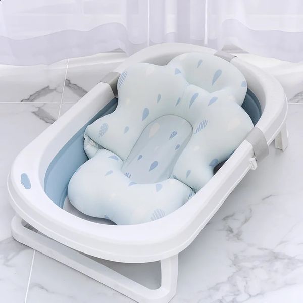 Tapis de bain pour bébé, sac en maille pour bébé, support assis et allongé, suspension universelle pour baignoire, produits de douche, bébé 240306