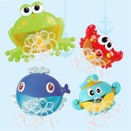 Baby Bath Toy Bubble Frogcrab S Zeep voor kinderen Machine Grappige Vloeistof S voor kinderen 210712