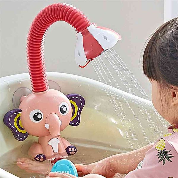 Bebé baño juguete eléctrico dibujos animados ducha elefante agua spray juguetes grifo baño bañera juego educativo juego para niños niños 210712