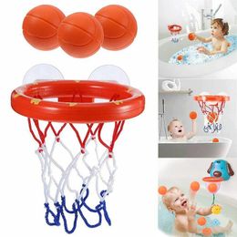 Baby Bath Toy Toddler Boy Water Toys Badkamer Bathtub Schieten basketbal hoepel met 3 ballen Kinderen Outdoor Play Set Cute Whale 240418