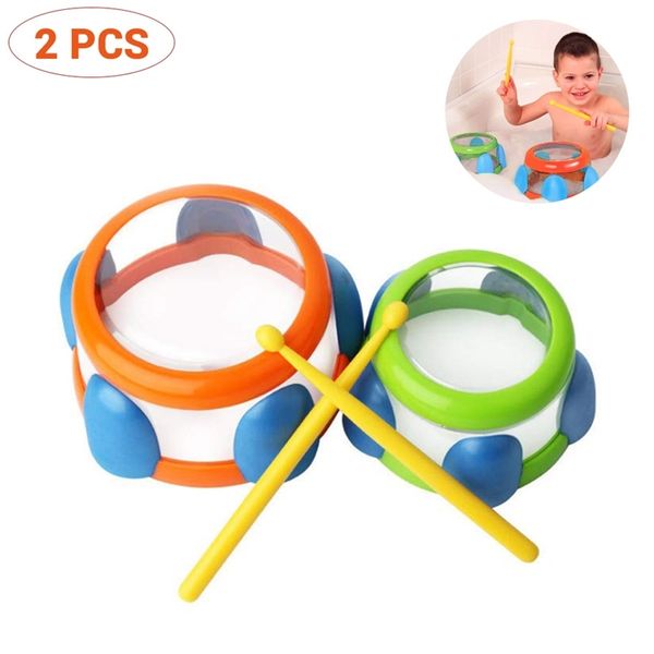 Bébé Bain Jouet Tambours À Eau Instrument Percussion Jouet Musical Pour Enfants Musique Illumination Eau Salle De Bains Jouet Éducatif LJ201019