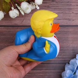 Baby Bath Toys 1pc Donald Trump Duck Rubber Pvc Duck Bath Bathy Baby Kids Animaux flotte Toys