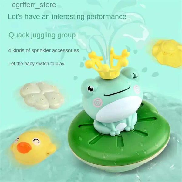 Baby Bath Toys 2023 Nouvelle salle de bain Baby Bath Toys Electric Spray Spray Water Floating Rotation Frog Sprinkler Shower Game For Children Kid Gifts Bathro L48