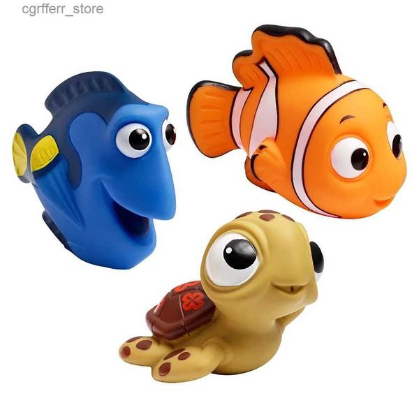 Baby Bath Toys 3pcs Set Finding Nemo Baby Bath Squirt Toys Play Water Soft Glue Animaux Nimo Clown Fish Doll Toys L48