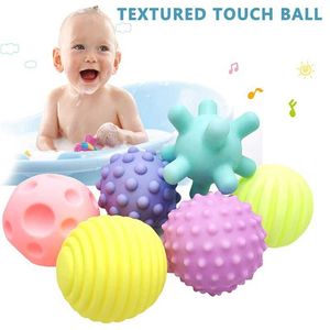 Baby Bath Toys 6pcs Baby Bath Toy Balles sensorielles Set Textured Hand Touch Entrée Massage Ball Infant Tactile Senses Développement Toys for Babies