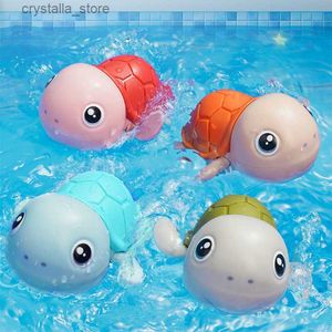 Bébé Jouets De Bain Animal Mignon Dessin Animé Tortue Toddler Eau Jouets Wind-Up Nager Tortue Salle De Bains Bébé Mécanique Animal Jouet L230518