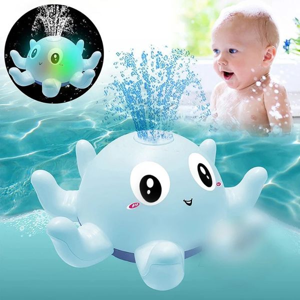 Jouets de bain pour bébé Jouets de bain pour bébé Douche d'eau pulvérisée Jouets de bain pour enfants Boule de bain de baleine électrique avec musique légère Jouets lumineux à LED Jouet de baignoire ool 231024