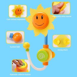 Baby Bath Toys Baby Funny Water Game Bath Bath Baignage Baignoire Sunflower Shower Robinet Spray Water Bath Bath Bath Bath Bath pour enfants