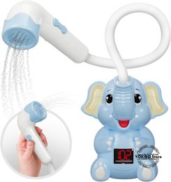 Toys de bain pour bébé douche de bain avec douche thermomètre électrique éléphant d'eau pulvérisée