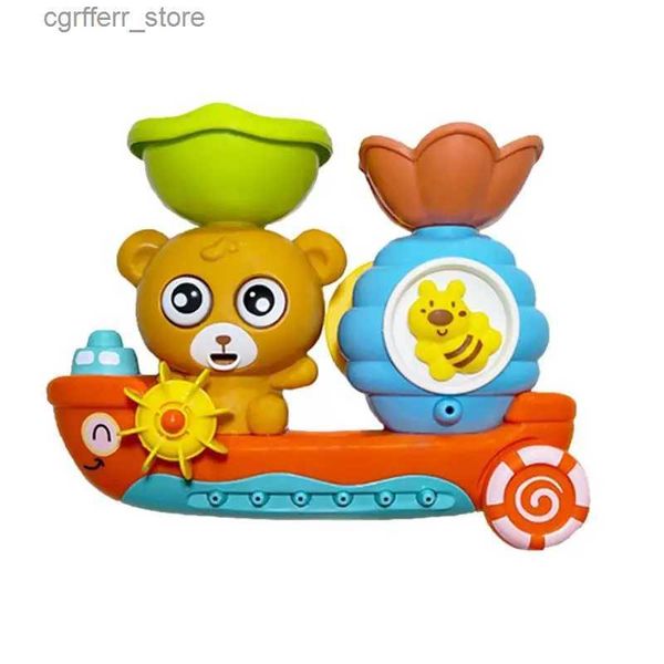 Baby Bath Toys Bath Toys Bathtub Toy Bear and Bee Pool Toys for Outdoor Play Floating Pool Boat Toys for Bathtub Summer Beach Toys L48