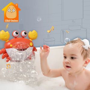 Baby Bath Toys Bubble Machine Crabs Music Bathtub Automatic Electric Bubble Maker Summer Bathroom jeu pour enfants Cadeaux 240423