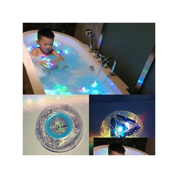 Juguetes de baño para bebés Niños que se bañan Bañera flotante Luz a prueba de agua Colorf Luminoso Intermitente Led Juguete Niños les encanta bañarse sin llorar Dh0Sx