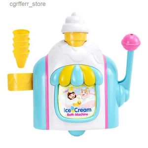 Babybad speelgoed kinderen kinderen water speelgoed ijs handgemaakt leuke schuim kegel winkel maker bubble machine baby zomer douche spelen water diy speelgoed l48