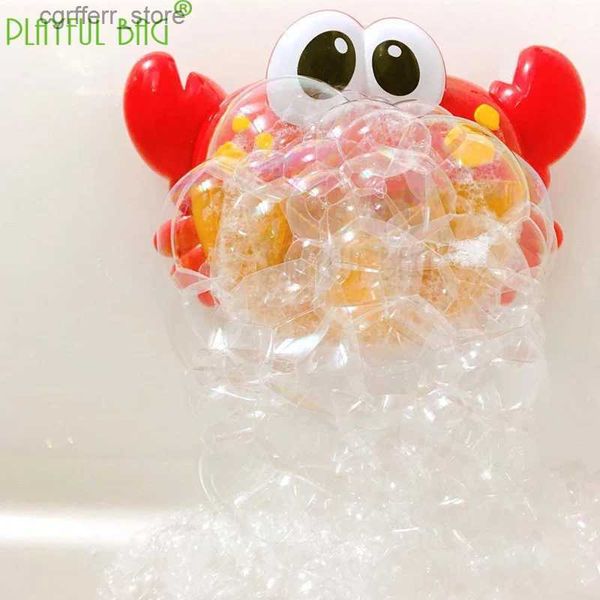 Baby Bath Toys Crab Bubble salle de bain Toys Music Magasing Machine Faire des enfants en marre plus avec du bain de bain plus intéressant E01 L48