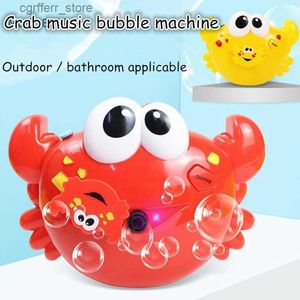 Babybad speelgoed Creative Crab Bubble Blower Machine Elektrisch speelgoed Automatische krab bubble maker Kids Bath Outdoor Toys Badkamer speelgoed L48