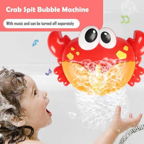 Jouets de bain bébé mignon de crabe électrique fragère bulle machine jouet pour tout-petit bains de salle de bain cartographie octopus océan vie