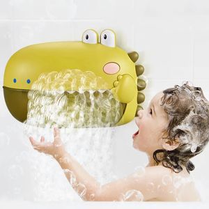 Jouets de bain pour bébé Machine à bulles de dinosaure musique jouet de bain pour bébé Machine à savon de baignoire fabricant de bulles automatique jouet drôle de salle de bain pour bébé pour enfants 231024