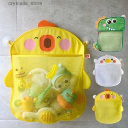 Juguetes de baño para bebés Duck Mesh Net Bolsa de almacenamiento de juguetes Fuerte con ventosas Bolsa de juego de baño Organizador de baño Juguetes de agua para niños L230518