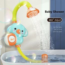 Juguetes de baño para bebés Elefante eléctrico Juguetes de ducha Niños Bebé Baño Spray Grifo de agua Bañera exterior Aspersor Fuerte Ventosa 230928