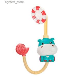 Baby Bath Toys Electric Shower Bathing Hippo Toy Baby Bath Toys Cartoon Hippo Electric Shower Head For Children Parent-Child Toys L48