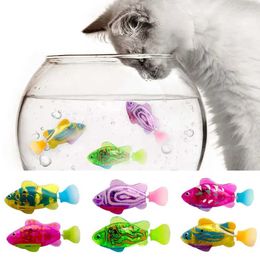 Baby Bath Toys Fish électronique Baby Summer Bath Toys Pet Cat jouet natation robot poisson avec LED Light Kids Water Swim Pool Bathtub jouet drôle cadeau