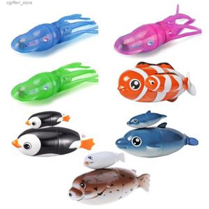 Juguetes de baño para bebés botes de pescado juguete flotante juguete para la batería para bebés