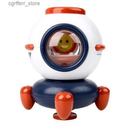 Juguetes para baño de bebé juguetes para baño para niños coloridos juguetes de baño de nave espacial giratoria para bañera