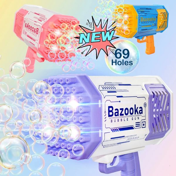 Juguetes de baño para bebés Niños Máquina automática de burbujas de cohetes Bazooka eléctrica Pistola de burbujas Juguete Burbujas mágicas Boda Niños al aire libre Jabón Juguetes de baño Regalos 231024