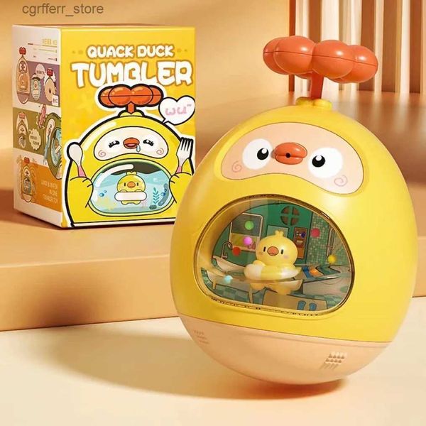 Juguetes de baño para bebés Juguetes para niños Tumbler The Litty Carton Duck Bath Baby Bathing Swither Swimming Float Huevo L48