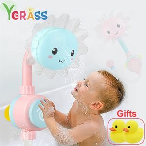 Bébé Bain Jouets Douche Plage Jouer Eau Enfants Jeux Baignoire Bain Salle De Bains Sur Ventouses Jouets Pour Enfants Cadeau Canard En Caoutchouc LJ201019