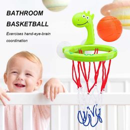 Baby Bath Toys Suction Cup Basketball Hoop 3 Balls Set Améliorer la capacité de la capacité Athores Toys Bathtub Toys Basketball Hoop Toys for Toddler Baby
