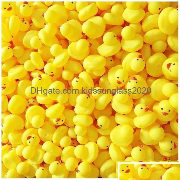 Jouets de bain pour bébé en gros canard en caoutchouc eau amusante baignoire jouet canards flottants presser sons livraison directe cadeaux apprentissage éducation Dhwly Dhi2J