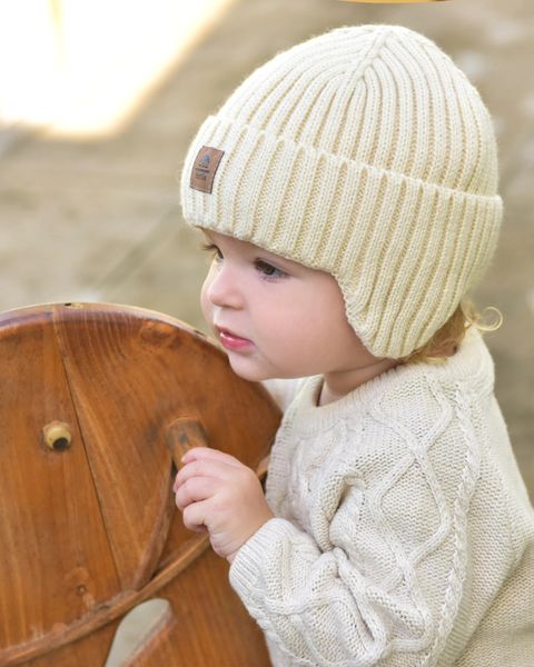 Bonnet bébé doublé polaire chapeau d'hiver pour tout-petits avec oreillettes petites filles garçons chapeaux chauds bonnets mignons pour enfants 240309