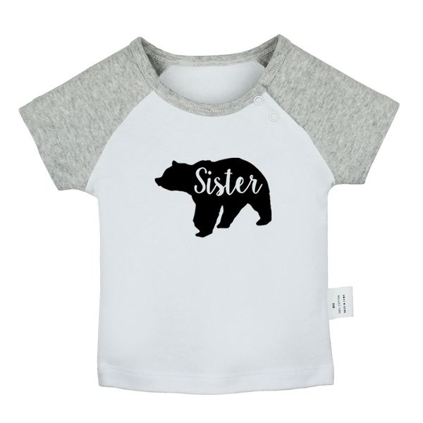 Baby Bear Mama Bear Papa Bear Hermana Hermano Hermano Bear Camisetas de bebé recién nacido