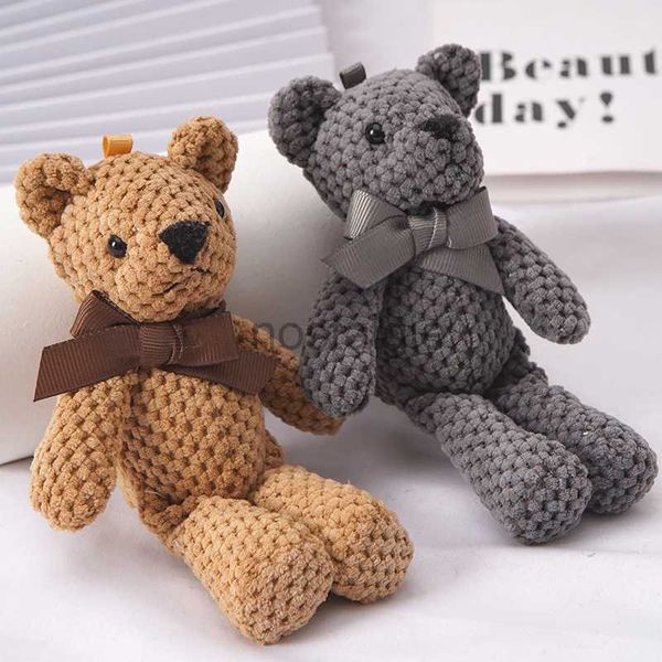 Bebé oso juguetes de peluche 15 cm animales de peluche lindo bolso clave colgante niños muñecas regalos de cumpleaños decoración del banquete de boda 240307