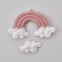 Babybed rond bumper bar wieg COT COT Room wolken accessoires voor baby beddengoed set speelgoed kinderen krib hanger 240328