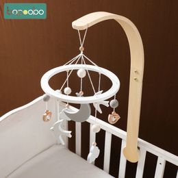 Baby Bed Bell Bracket Rattles Toys 0-12 mois pour bébé en bois mobile berge