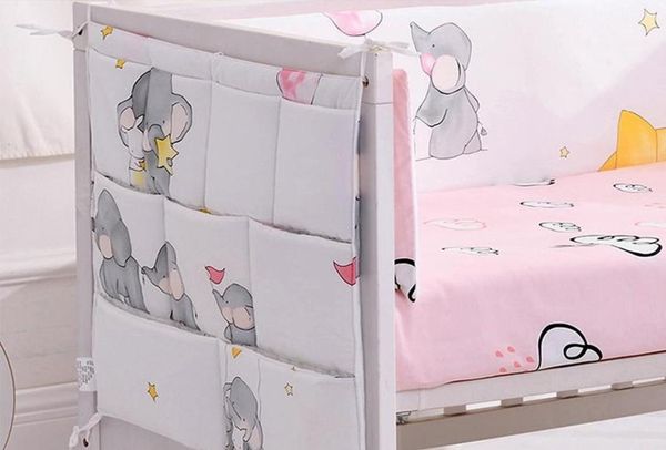 Ensemble de literie bébé 100 coton dessin animé lit de berceau pare-chocs nouveau-nés drap housse de couette enfant lit protecteur bébé lavable lit ensemble de literie 24389288