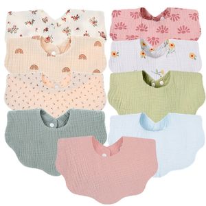 Baby Bibs Burp tissu coton Gauze Small Bib Saliva Toue-servie